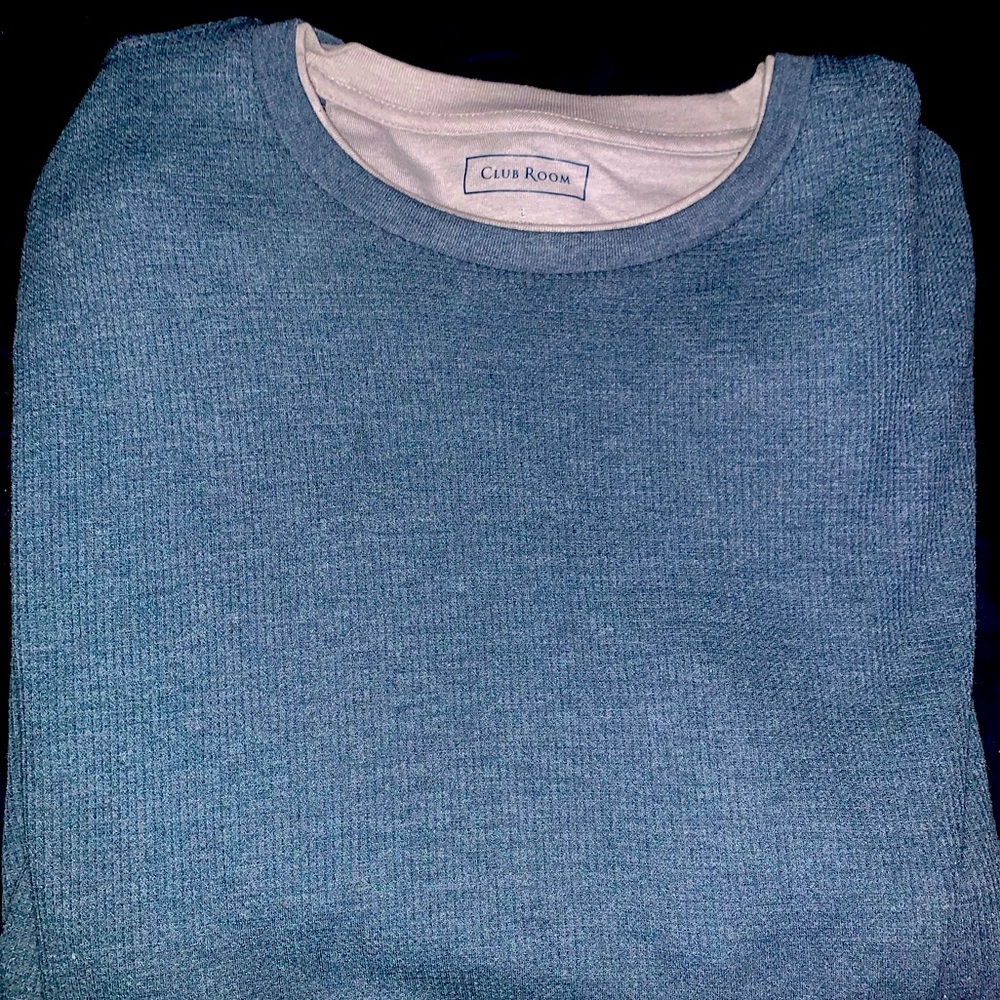 Club Room Men’s Longsleeve Thermal Sweatshirt (Large)